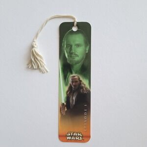 Vintage Star Wars Qui-Gon Jinn Tassel Bookmark Liam Neeson, 1999-2002, TBM-1656X